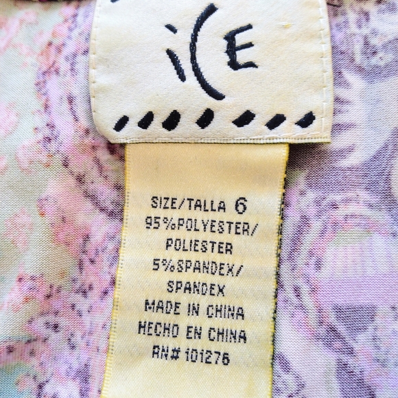 I.C.E Colorful Embellished Studded with Attached Belt and Cap Sleeve Dress - Picture 8 of 10